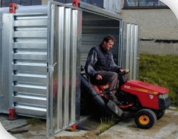 Garden shed made of galvanized steel