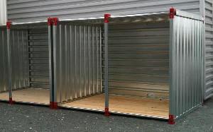 Storage container open on one side